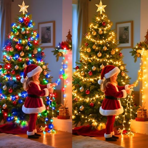 328 FT 1000 LED String Lights Outdoor Indoor, Christams String Lights Waterproof 8 Modes & Timer, Fairy Lights Plug in for Bedroom, Weeding, Patio, Party, Holiday,Christmas Decor - Image 6