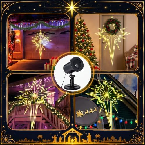 Bethlehem Star Christmas Projector Light, Waterproof 180° - Image 6