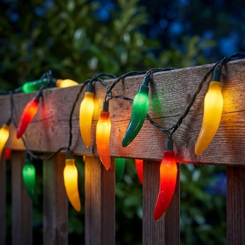 35 LED 13.6Ft Chili Pepper Lights, Christmas Camping String Lights by Unknown
