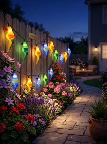 Multicolor Parrot String Lights, 8.5Ft Parrot Camping Outdoor Party Lights with 10 LED Multicolor Parrot Lights, Summer Patio Decorations String Lights for Bedroom Home Decks Party Lighting - Image 2