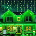 300LED Icicle Lights for Outside,Green Curtain Lights by Qunlight
