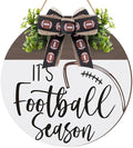 Moucuny Fall Football Welcome Wreath for Front Door, Door Sign with Bow by Moucuny