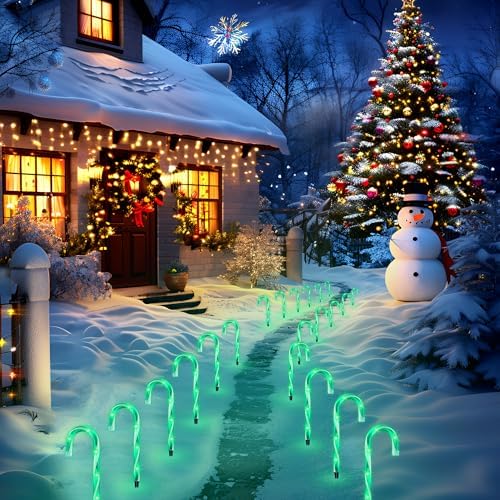 10" Christmas Candy Cane Lights (10PCS) for Landscape Decoration - Image 3