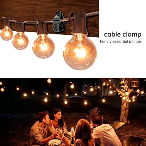 GEZIDEA String Light Hanger Hooks,Screw in Hooks for Hanging Christmas Light,Led Fairy Led Light Clips,Black,50 Pack (Big) - Image 2