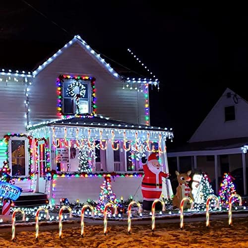 10" Candy Cane Pathway Lights, 10-Pack Christmas Stake Lights for Outdoor - Image 5