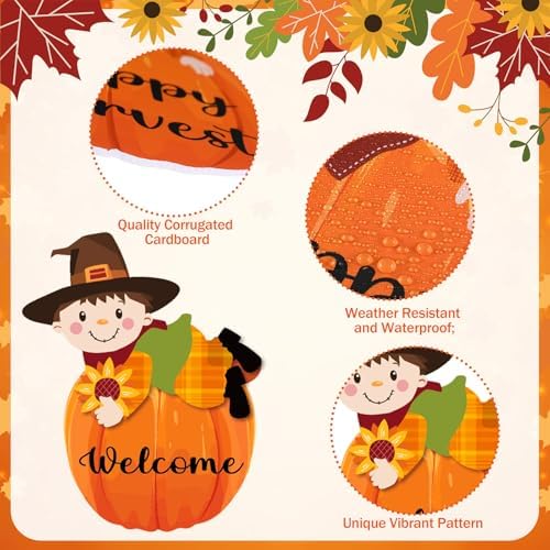 6 Pcs Fall Scarecrow Yard Stakes Thanksgiving Outdoor Decor - Image 4