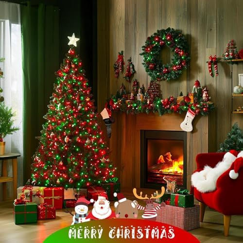 JMEXSUSS 200 LED Red & Green String Lights Outdoor for Christmas Decor - Image 5