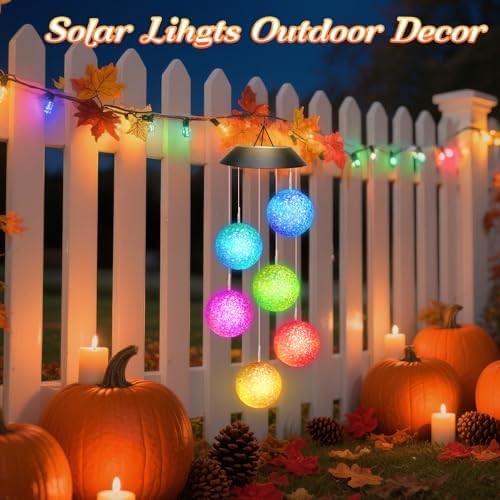 Winzwon Solar Lights Outdoor Wind Chimes for Garden Yard Patio Porch Decor - Image 3