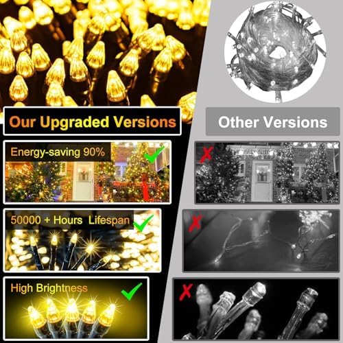 340 LED 90FT Christmas String Lights Outdoor, 12 Pro Modes with Timer - Image 6
