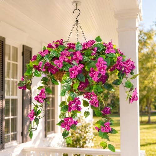 Artificial Bougainvillea Flower Faux Summer Plant for Outdoor UV Resistant - Image 2