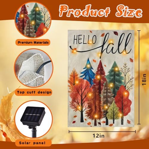 Thanksgiving Garden Flag, Maple Forest, 12x18 In - Image 5