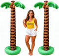 Giant Inflatable Palm Trees, 6 Foot, Luau Beach Pool Party Decor, 2 Pack by Playbees