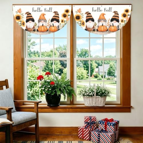 Fall Gnome Semicircular Hanging Decorative Bunting Flag 2pcs - Image 6