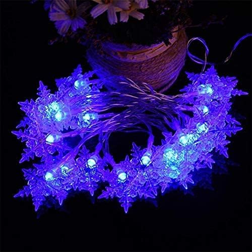 Snowflake LED Curtain Lights, Plug-in 19Ft/6M 96 LEDs Fairy String Lights - Image 3