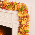 6 FT Fall Garland with Lights for Mantle, Fall Decorations for Home by Yastouay