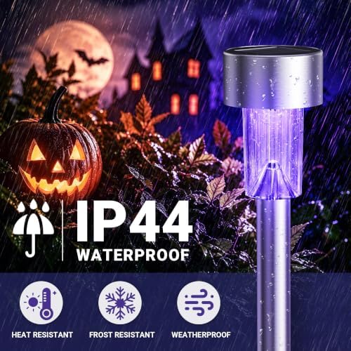 GIGALUMI Solar Halloween Lights Outdoor Waterproof 12-Pack Halloween Decor - Image 4