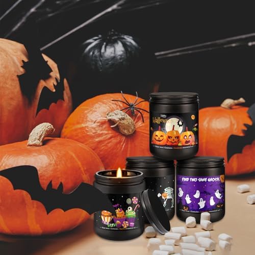 4 Pack 8Oz Halloween Scented Candles for Home Scented Aromatherapy Candles - Image 6