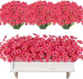 AmyHomie 20 PCS Artificial Flowers for Outdoors, UV Resistant Fake Plants by AmyHomie