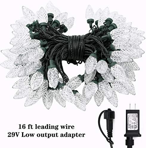 AWQ 100LED 81FT C9 Christmas String Lights Plug in Fairy Twinkle Warm White - Image 5