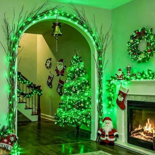 JMEXSUSS 91.5ft Connectable 250 LED Green Christmas String Lights Indoor - Image 3