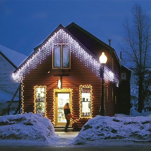 304 LED Outdoor Waterproof String Lights for Christmas, Wedding & Party Decor - 8 Modes, Cool White - Image 4