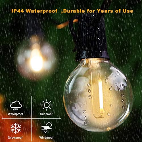2-Pack 18Ft Outdoor Patio String Lights, Commercial Light String - Image 4