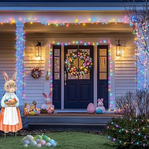 JMEXSUSS 168ft 600 LED Easter Lights Outdoor Indoor Clear Wire - Image 3