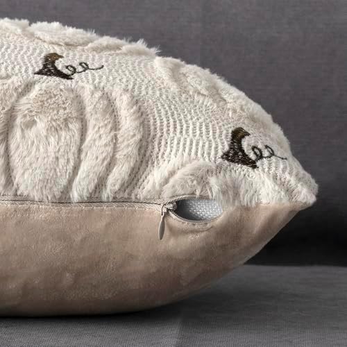 Fall Pumpkin Lumbar Pillow Covers 12x20 Set of 2 Beige Fall Farmhouse Decor - Image 3