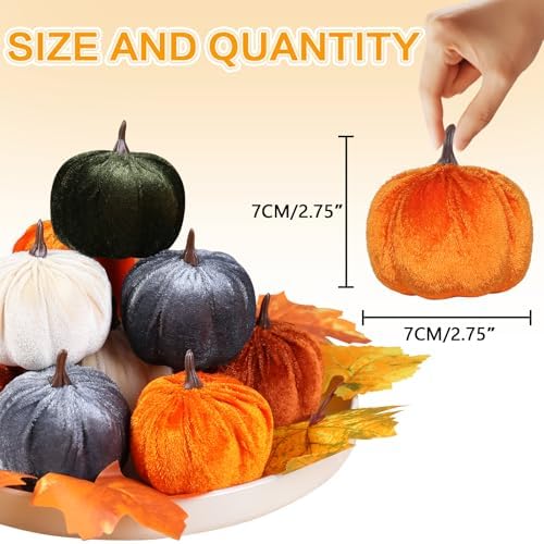 Super Holiday 15PCS Fall Pumpkins for Indoor Autume Thanksgiving Home Decor - Image 2