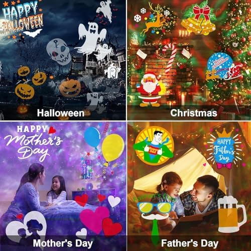 Brighter Halloween Decorations Projector Lights, 2026 Upgraded Holiday Projectors, Christmas Projector with 19 HD Replaceable Slides (Ocean Wave & Patterns), Waterproof Halloween Projector Light Show - Image 5