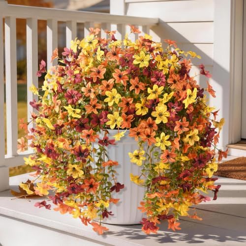 Homsunny Artificial Fake Mums Fall Flowers for Outdoor Decoration by HomeD%C3%A9cor