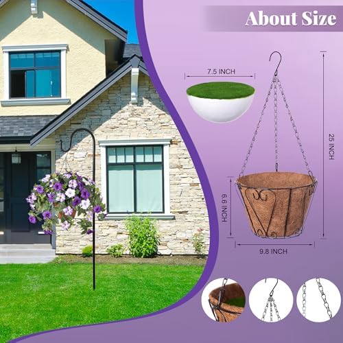 Ammyoo Artificial Hanging Fake Flowers with Basket Plants for Outdoor Decor - Image 3