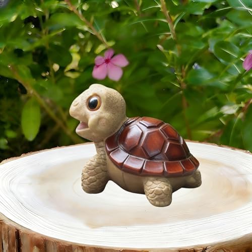 Whimsical Turtle Garden Statue – Outdoor Decor for Yard, Patio, Backyard & Balcony, Fairy Garden Accessories & Ornament, Ideal Birthday for Women, Mom, Men(Red) - Image 5