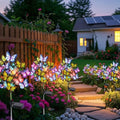 Adecorty Solar Garden Lights Outdoor Waterproof Decorative Solar Lights Outdoor 8 Pack with 176 LED 136 Butterfly Flower Garden Decor Yard Decorations Patio Lawn, Gifts for Mother's Day Mom Women by Adecorty