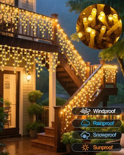 Christmas Outdoor/Indoor Decorations Ice Lights Twinkle Fairy String Light - Image 6
