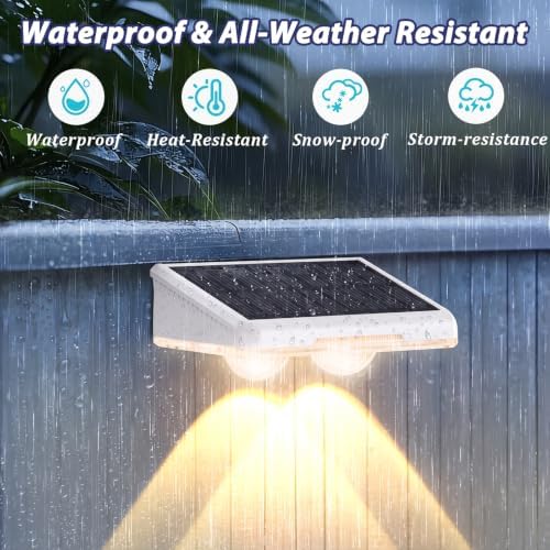 Brightever Solar Fence Lights White 8-Pack, 3 Modes (3000K/5000K/6500K) - Image 6