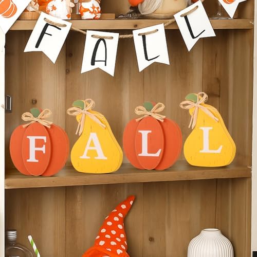 Fall Decorations Fall Thanksgiving Pumpkin Decor 3D Wooden Table Decor - Image 7