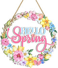 Britimes Welcome Door Sign, Wooden, for Front Door, Floral Flower by Britimes