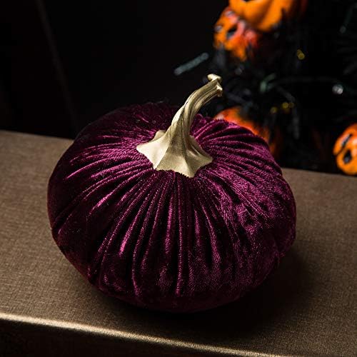 Ogrmar 6PCS Handmade Velvet Pumpkins for Halloween Thanksgiving Decoration - Image 5