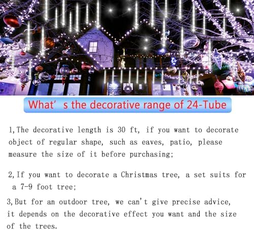 Outdoor Christmas Lights: 24Tubes Meteor Shower Lights - Image 5