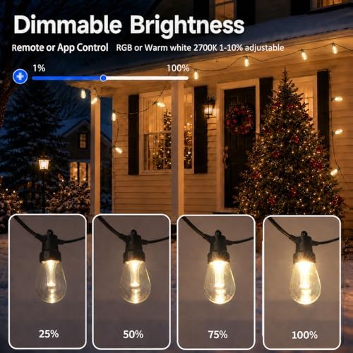 Outdoor String Lights Waterproof Color Changing Patio Lights for Backyard - Image 6