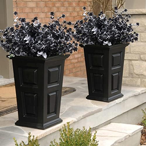 RECUTMS Black Artificial Flowers,12Pc Fake Fall Outdoor UV Resistant Plants - Image 5