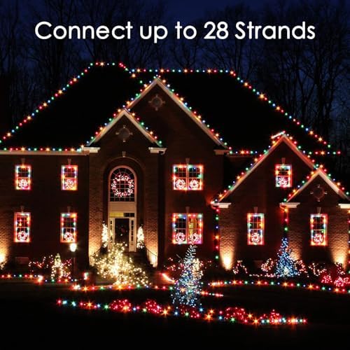 SUNSGNE C7 LED Outdoor Christmas Lights, 25ft Vintage Christmas Lights with 27 LED Plastic Colored Bulbs(2 Spare) for Patio, Porch, Yard, Tree Decor - Image 4