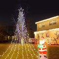 Outdoor Christmas Decorations Star String Lights, 320 LED 11.5 ft Waterfall Tree Lights with 8 Lighting Modes Christmas Star Lights for Indoor Outdoor Yard Home Festival Party Xmas New Year Decor by MINIAO