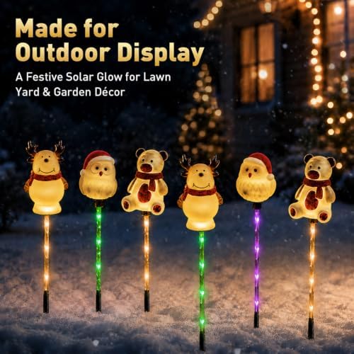 Solar Christmas Lights Outdoor, Yard Decor for Garden, Lawn and Pathway - Image 2