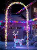 Flacchi Christmas Decoration Outdoor Arch Lights - 7.5FT 360LED Waterproof String Lights with Timer, 8 Modes for Holiday Party,Wedding, Garden, Patio (Multicolor) by Flacchi