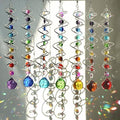 7 Pcs Crystal Gazing Ball Spiral Wind Spinner Suncatcher Garden Decor by HDHYALINEDORA