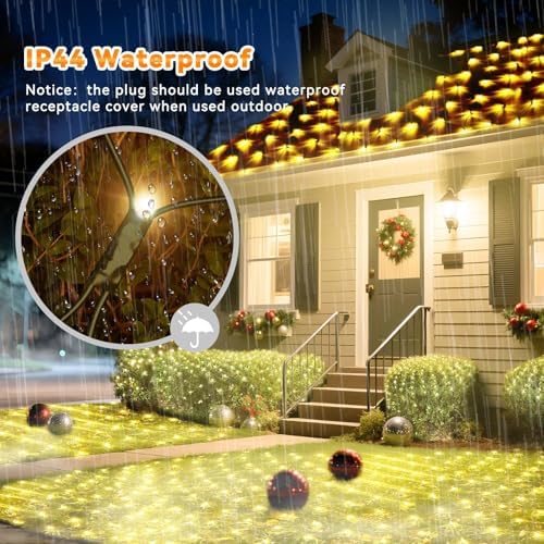LitHome 21FT x 5FT Christmas Net Lights Outdoor Mesh Lights Connectable - Image 6