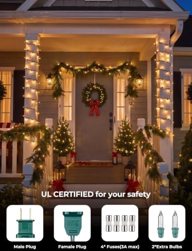 Clear Christmas Lights, 20FT 100 Count Incandescent Mini String Lights, Connectable Waterproof Fairy Light Christmas Decorations for Indoor Outdoor Xmas Tree Garland Garden Patio Party Wedding Decor - Image 6