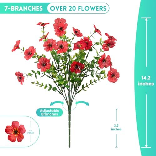 Hrobek Fake Artificial Flowers for Outdoors Faux Plants Outside Indoor - Image 2